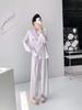 1011 new spring and autumn new pajamas women's cloud cotton summer long-sleeved trousers set loose loungewear