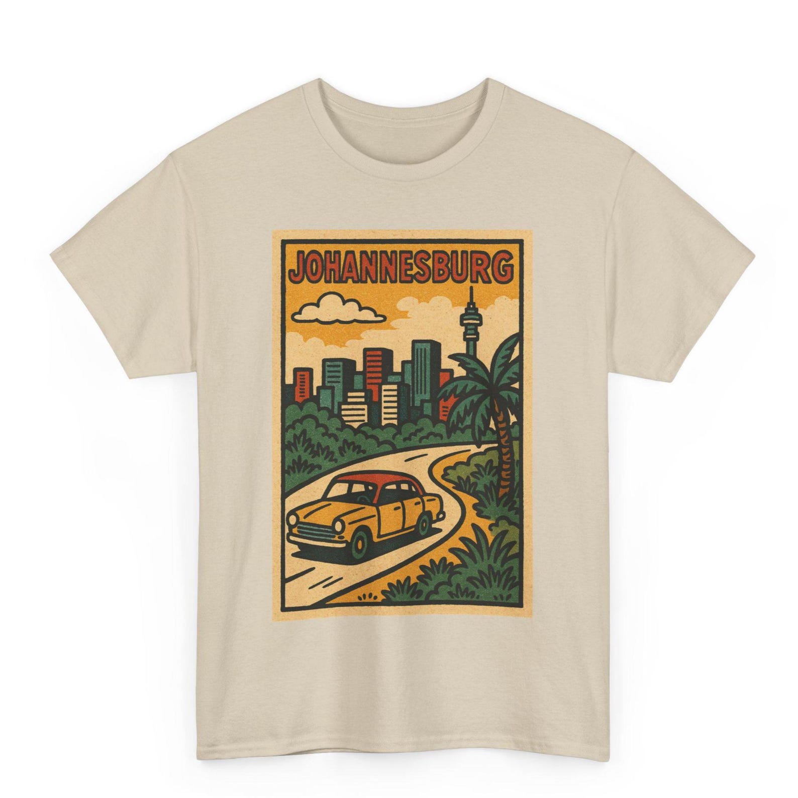 Johannesburg South Africa T-Shirt: Retro Comic Style Graphic Tee 3XL