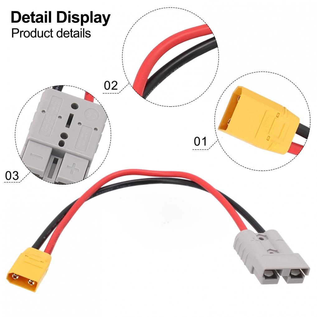 50A Adaptérový Kabel Samice/Zástrčka Pocínovaný Měděný Vodič