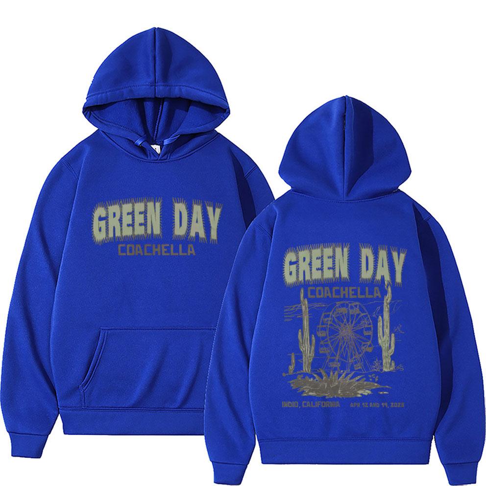 Punk Band Green Day Graphic Hoodie Men's Women's Classic Gothic Rock Hooded Sweatshirt Unisex Oversized Pullover Hoodies