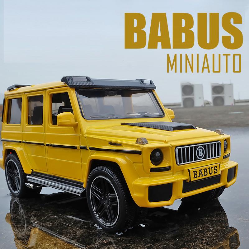 1/24 Scale Benz G65 Diecast Car Model Toy, Pull Back Toy Vehicle with Sound and Light for Kids Toddler Boys Girls Gift Collection