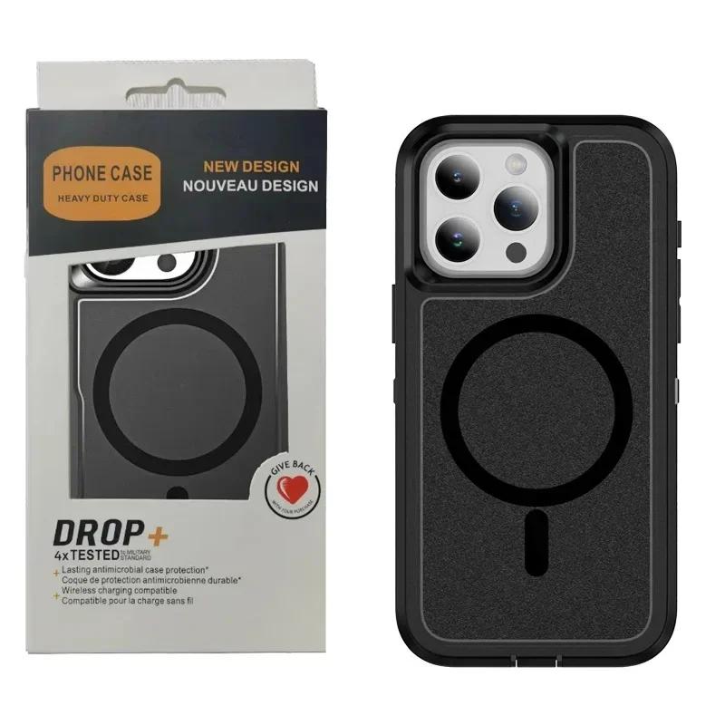 Defender Series XT Magsafe Hülle für IPhone 17 Pro Max Air 16 E 15 Plus 14 13 12 Ott Armor Box Kabelloses Laden Schutzhülle