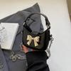 Chain Strap Messenger Bag for Women Bows Shoulder Bag PU Leather Crossbody Bag