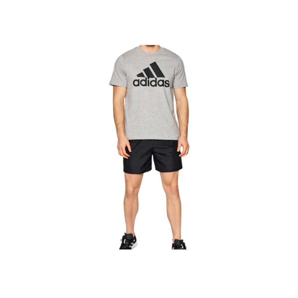 Adidas Essentials Big Logo Tee Medium Grey Heather/Black Men Streetwear GK9123