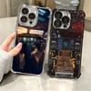 Aviation Aeroplane Pilot Cockpit Plating Phone Case For Iphone 16 17 Pro Max Air 16E 14 15 Plus 12 13 Mini Anti-Fall Airabag Cov