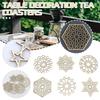 6pcs Stars Pattern Cup Mats Heat-Resistance Non-Slip Coaster Boxwood Insulation Table Mats For Tea Milk Mug Drink Cup Coasters