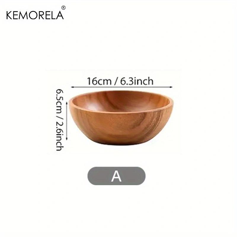 

1 шт., деревянная салатница из акации, детская противоожоговая деревянная чаша, подходит для украшения фруктов и овощей, мороженого