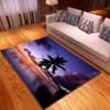 Beach Concept Landscape Living Room Carpet Bedroom Dining Room Floor Mat Pattern Size