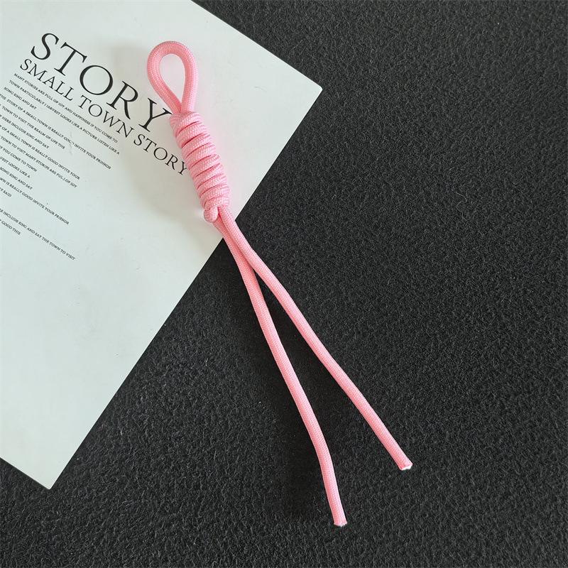 Colorful Trendy Miu Style Polyester/Nylon Braided Rope Pendant with Knotting for Bags