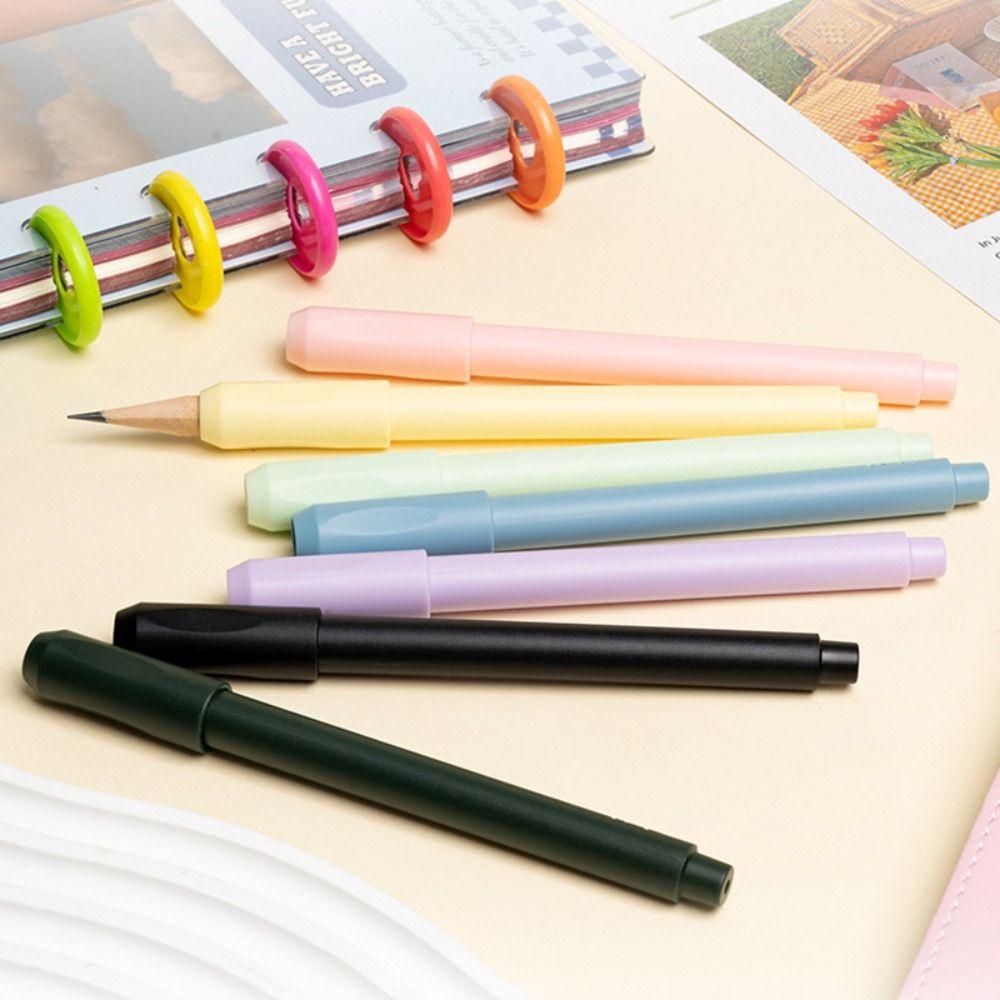 High Quality Plastic Pencil Extender Universal Adjustable Pencil Extension Holder Lightweight Pencil Lengthper For School Office