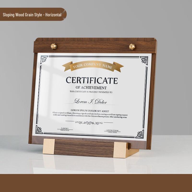 Lilang A4 Horizontal Black Walnut Menu Display Stand