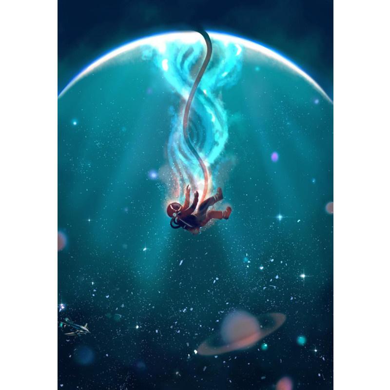 

5D DIY Алмазная картина Мультфильм Луна Искусство Алмазная вышивка Набор для вышивки крестом Полный горный хрусталь Мозаика Домашний декор Round 20x30cm