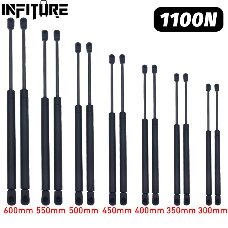 2pcs 300/350/400/450/500/550/600mm 1100N Car Gas Struts Spring Shocks Lift Supports RV Windows Storage Damper Camper Back Window 1100N 300mm