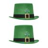 StPatrick Day Decoration Top Hat Lucky Shammock Tall Hat Festival Props Headwear