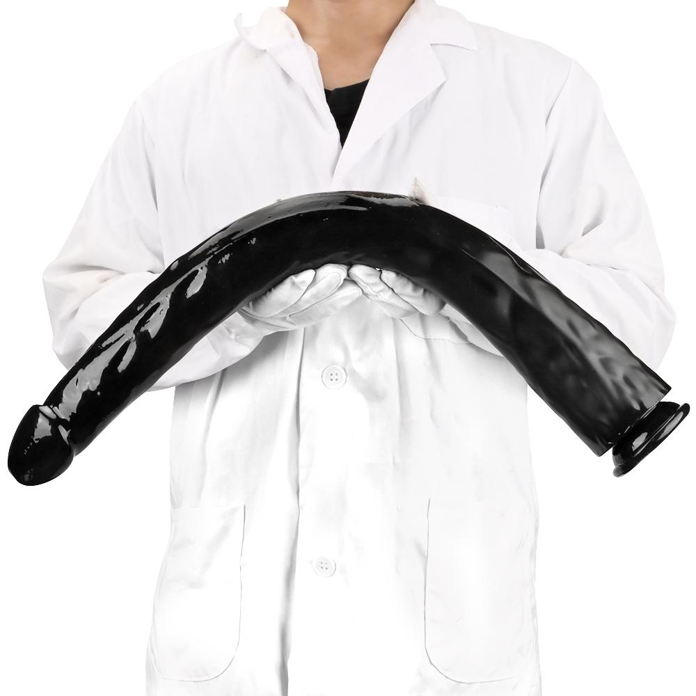 Schwarzer übergroßer Analstreifen, Analplug, Dildo, Masturbator, Sexspielzeug, realistischer Penis, Umschnalldildo, großer Schwanz, PVC, Fisting, BDSM