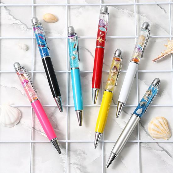 Ballpoint Pen 1.0mm Smooth Black Ink Pen Ergonomic Grip Unique Floating Liquid Desk Pen Relaxing Stress