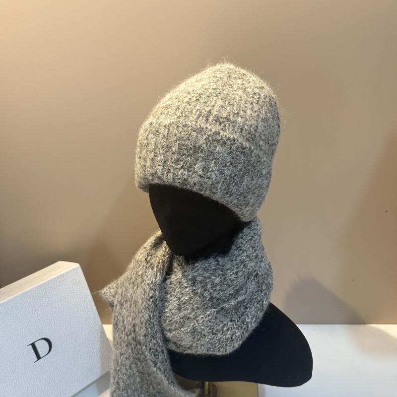 Winter Knit Beanie With Ear Flaps Scarf Set - Soft Warm Face-Flattering Hat Adults
