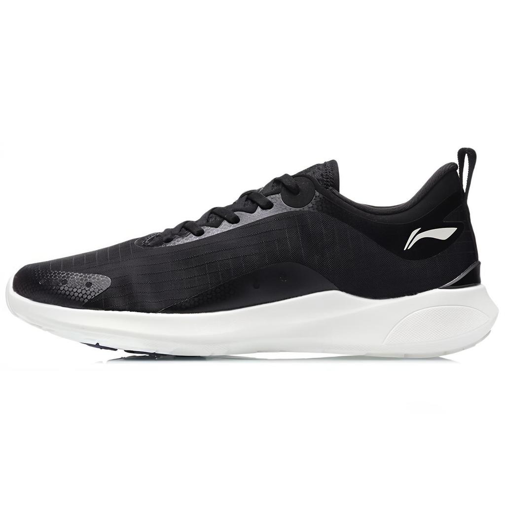 LiNing Qingyi Wear Resistant Breathable Cushioning Low Top Running Shoes Men's Black