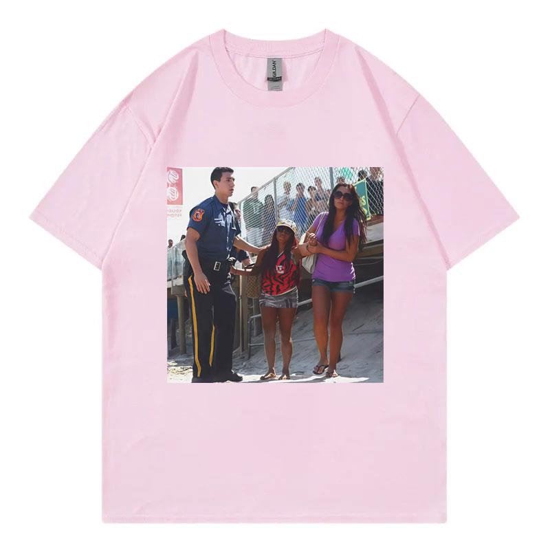Beach Party Snooki Drunk Graphic T Shirts High Street Fashion Trend Short Sleeve Tshirts Men Women Casual Loose Cotton Tshirt