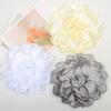 Fabric Flower Satin Rose with Flat Back Handcrafted Blooms Hat Clothes Hair Tie Accessories for DIY Craft Corsage Hairpin Brooch Headband