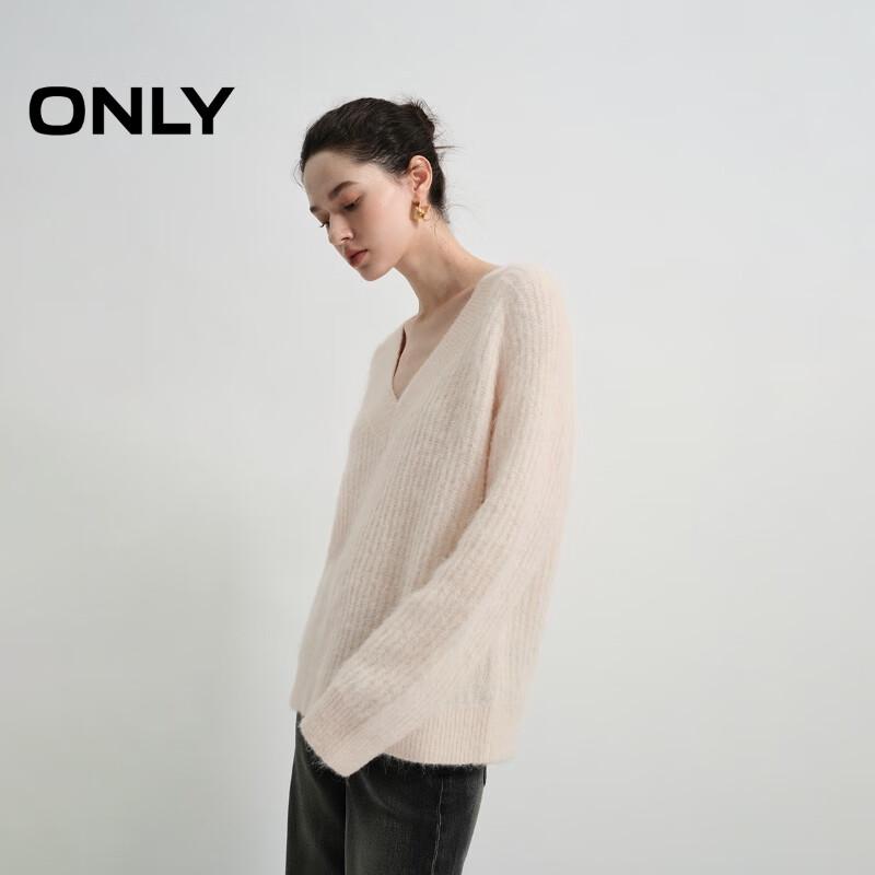 ONLY Women's V-Neck Loose Knit Sweater