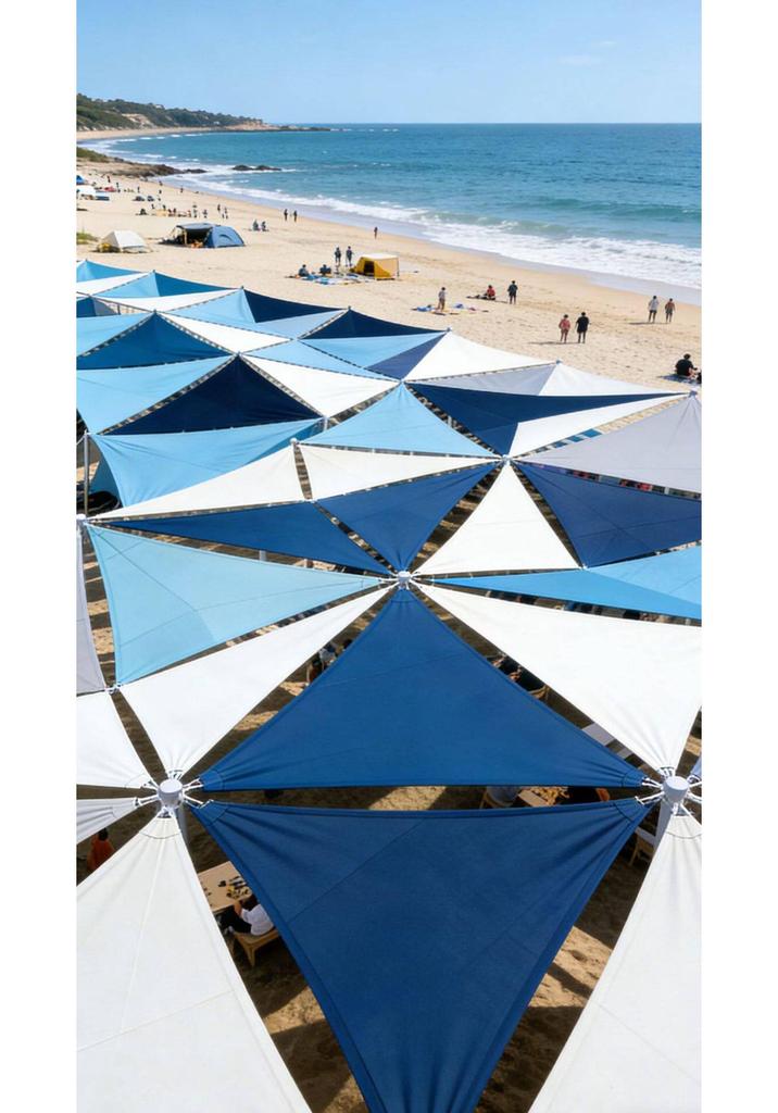 Waterdicht Zonnescherm Zeil voor Buitenruimtes - Driehoekig Luifel voor Strand of Tuin