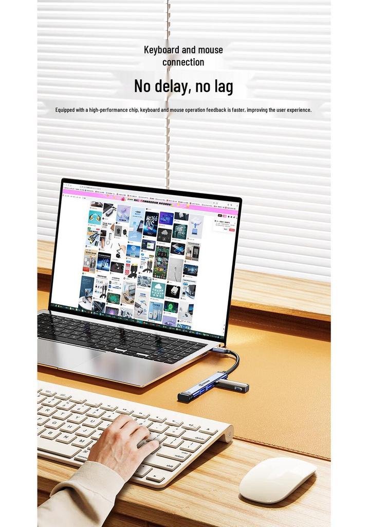 BIAZI USB-C to USB 3.0 Hub Converter Adapter