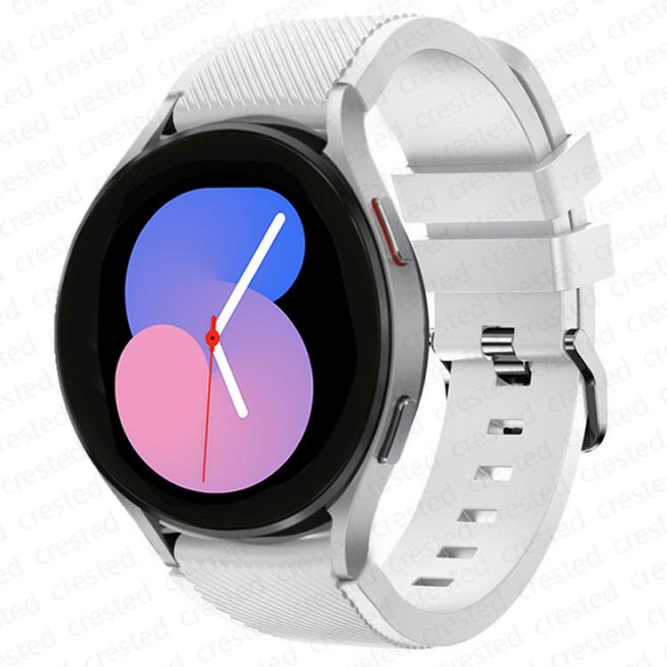 20mm/22mm Watch Strap for Samsung Galaxy Watch 4 6 Classic/5/5 Pro/46mm/3/active 2/s3/s2 Silicone Bracelet Galaxy Watch 4 Strap