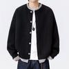 Men's Retro Color Block Cardigan Sweater, Autumn-Winter Casual Knitwear