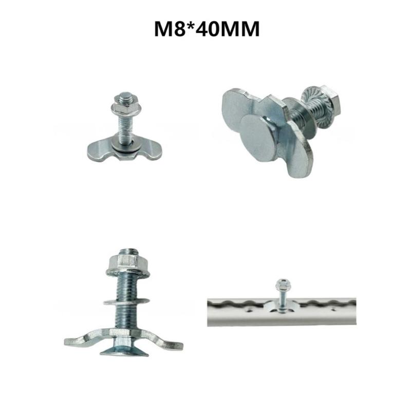 12pcs 20/30/40mm L Track Stud Fitting Bolt Down Anchors Points For Truck Bed Modification Automotive Tie Down Hardware