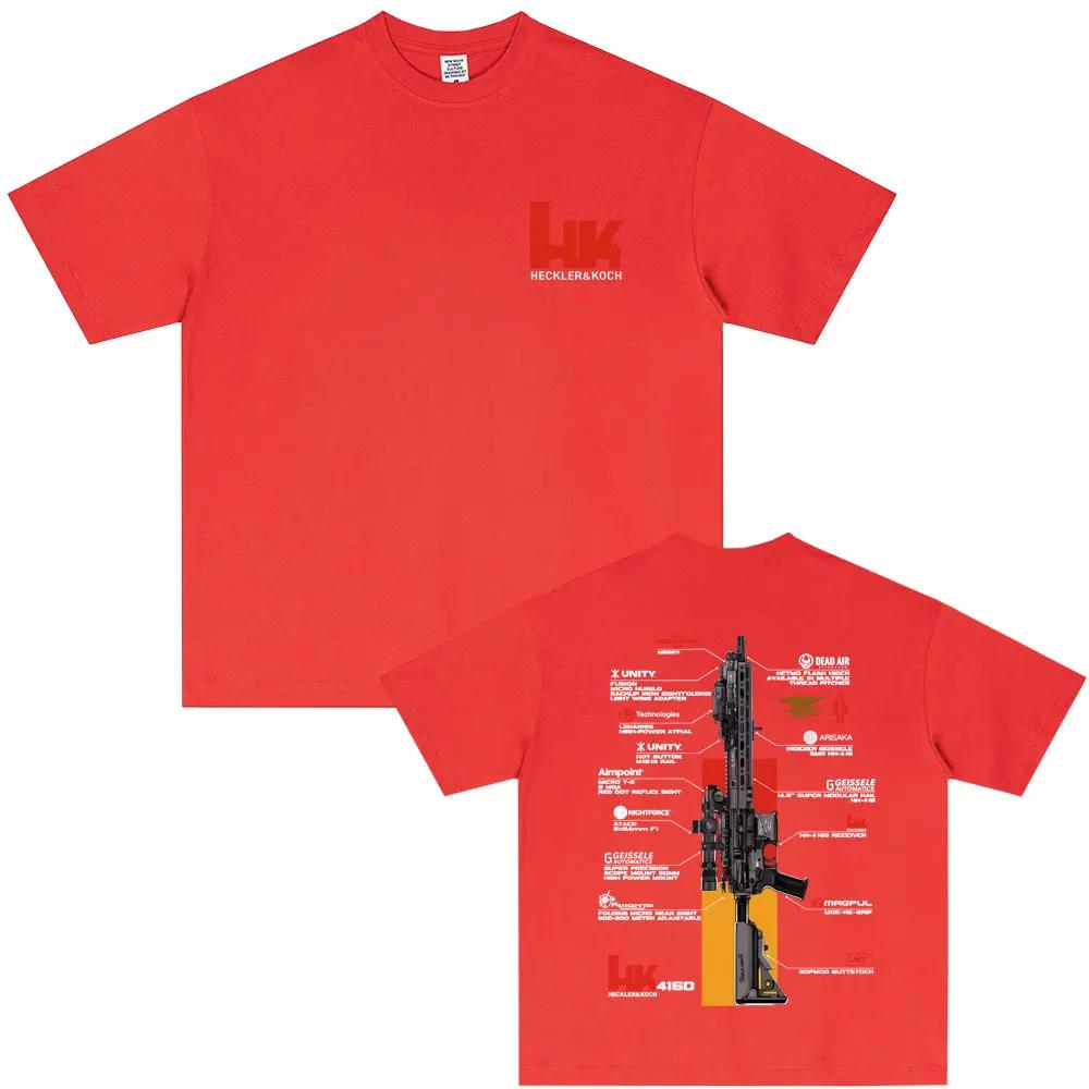 Men's Graphic in Heckler & Koch HK416 T-Shirt Cotton Sweat Wicking Breathable High Quality Casual Tee for Easy Movement