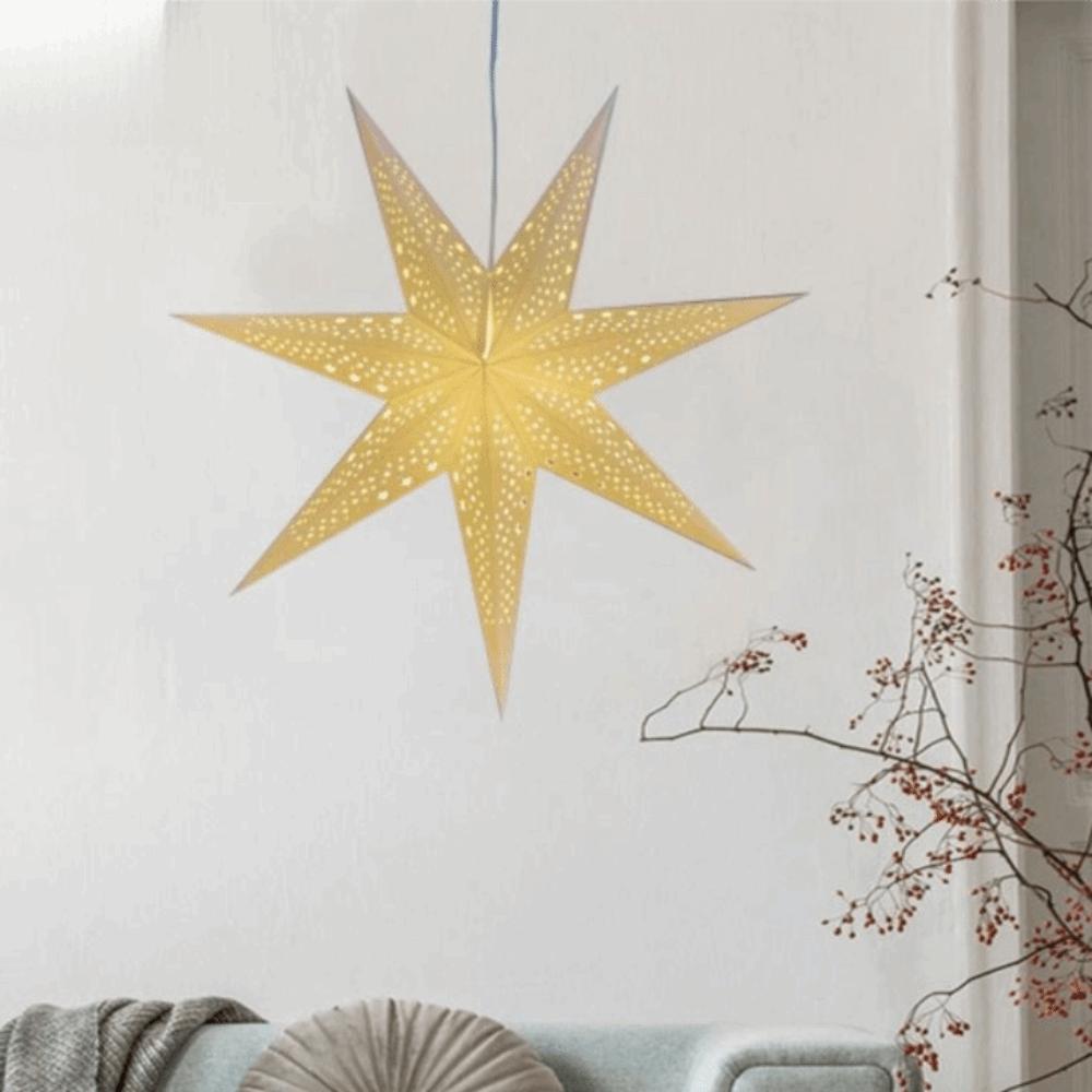 Christmas Decorations Hollow Star Pendants Folding Hanging Paper Stars Star Lanterns  DIY Crafts
