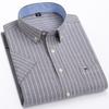 Camicia Casual da Uomo a Maniche Corte con Bottoni e Righe, Leggera, Colletto Oxford, Formale con Taschino