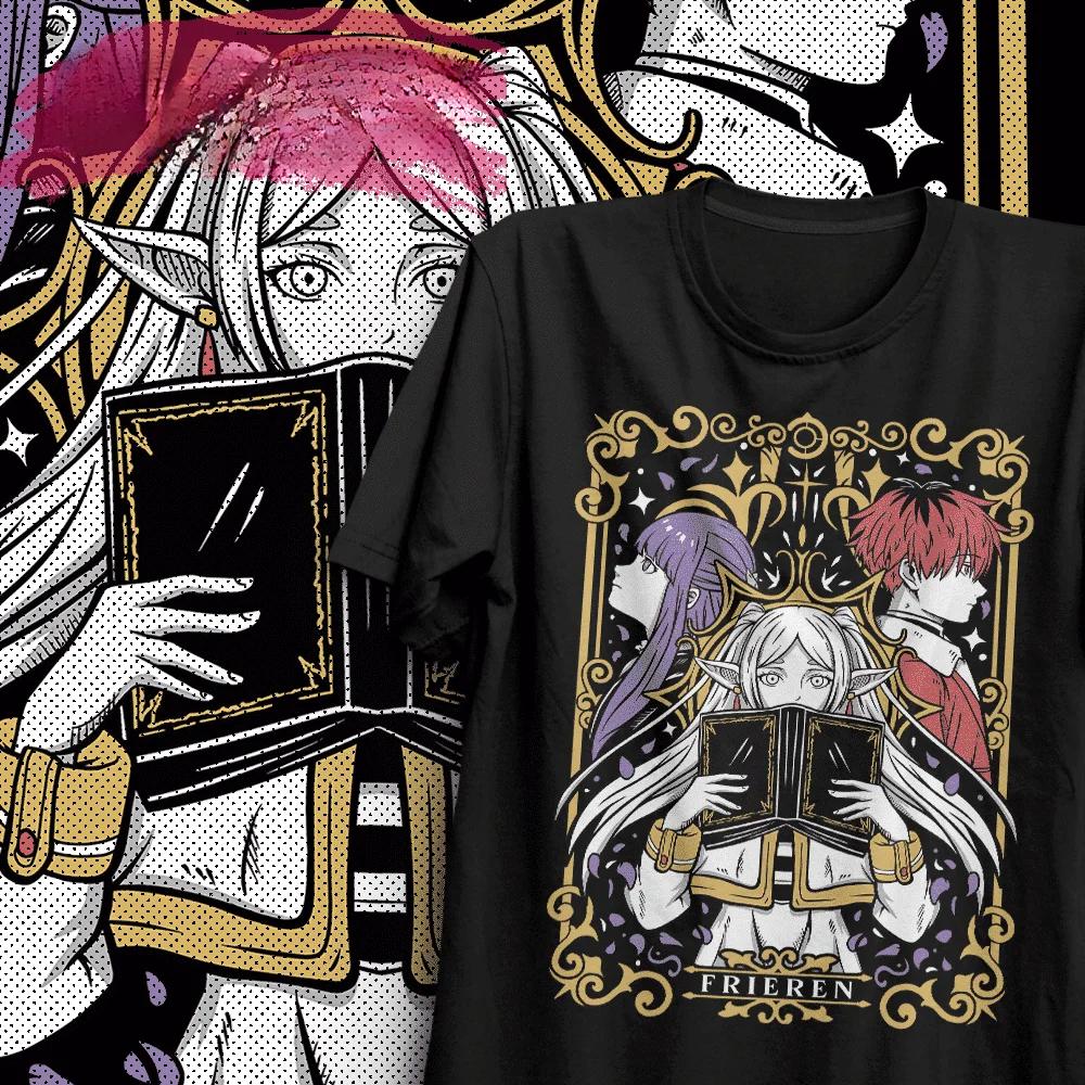 Frieren DAnime T Shirt Manga Gift for Anime Lover All Size Graphic T Shirts Y2k Top Women Clothing Oversized T Shirt