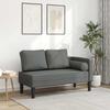 VidaXL Chaise Longue with Cushions Dark Grey Fabric, Upholstered Sofa, Sofa for Bedroom, 2-seater Sofa, 4007580