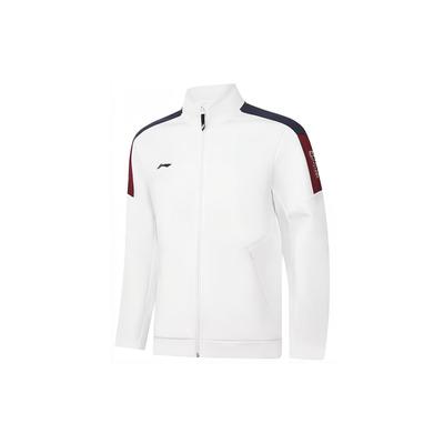 Li-Ning Color Block Open Front Sports Long Sleeve Hoodie Men Hoodies Standard-White AWDTA09-1