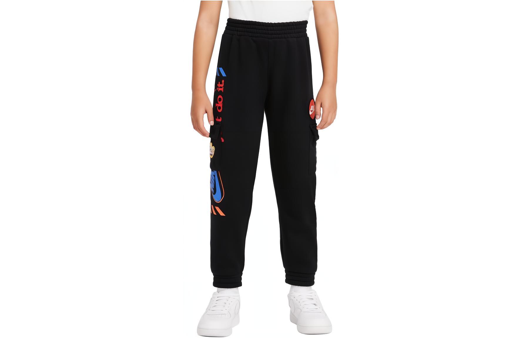 

Nike Fleece Lined Soft And Comfortable Casual Knitted Sweatpants Black Kids DQ3891-010 S
