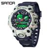 Sanda Youth Fashion Luminous Waterproof Shockproof Alarm Men's Watch