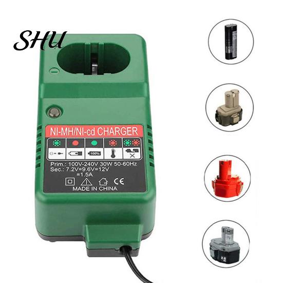 Caricabatterie 7.2-18V Utensile Elettrico Stabile Ricarica Rapida Universale Professionale Protezione da Sovraccarico Spina UE Sostituzione Ni-MH/Ni-Cad per Makita/per