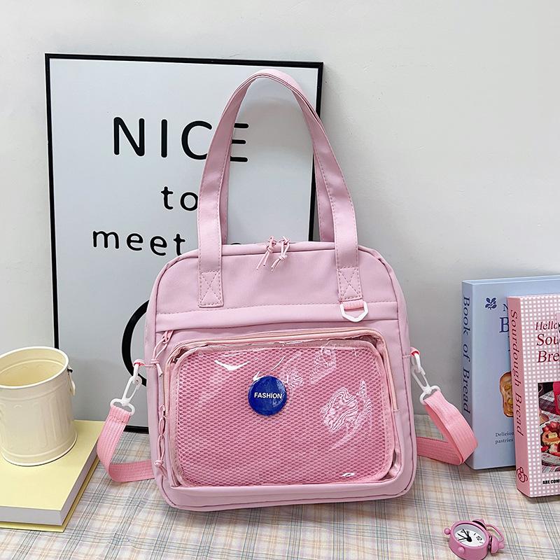 New Fashionable and Cute Bag Single Shoulder Transparent Messenger Bag Large Capacity Casual Women's Bag Student Women's Handbag