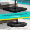 Parasol Base. Cross Base. Weatherproof. 100 X 100 X 75 Cm. Black