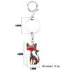 WEVENI Elegancki Metalowy Breloczek do Kluczy Kotek Biżuteria Kotek Breloczek do Samochodu Portfela dla Kobiet i Dziewcząt, Wielokolorowy, 42mm x 25mm