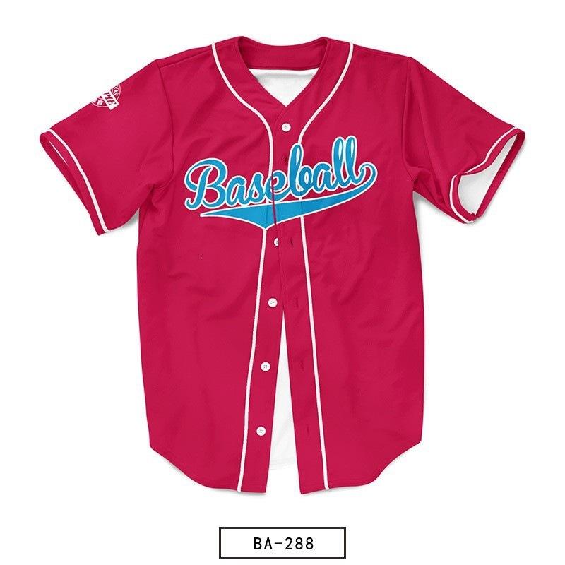 Men's and Women's Same Baseball Uniforms, European and American Baseball Tops, 3D Digital Printing Sportswear, Game Training Uniforms