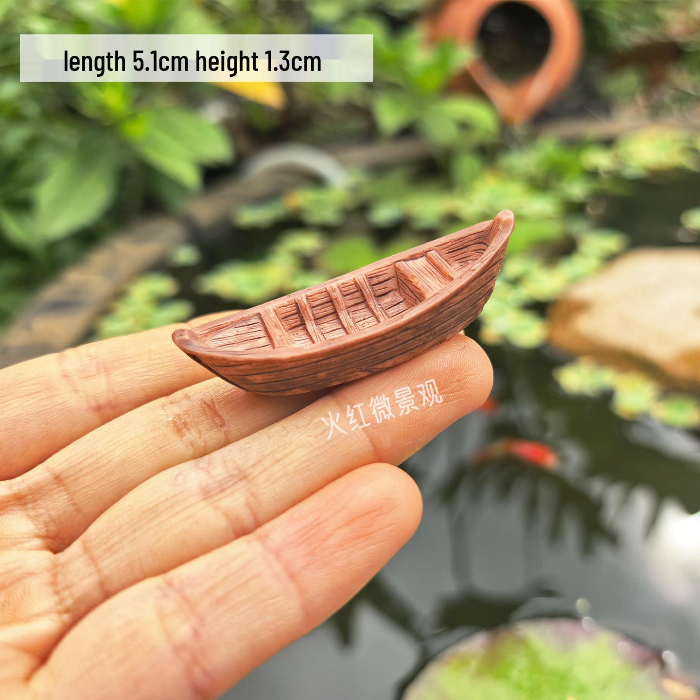 Мини Плавающий Сампан Лодка Орнамент для Аквариума и Украшения Бонсай Ландшафта