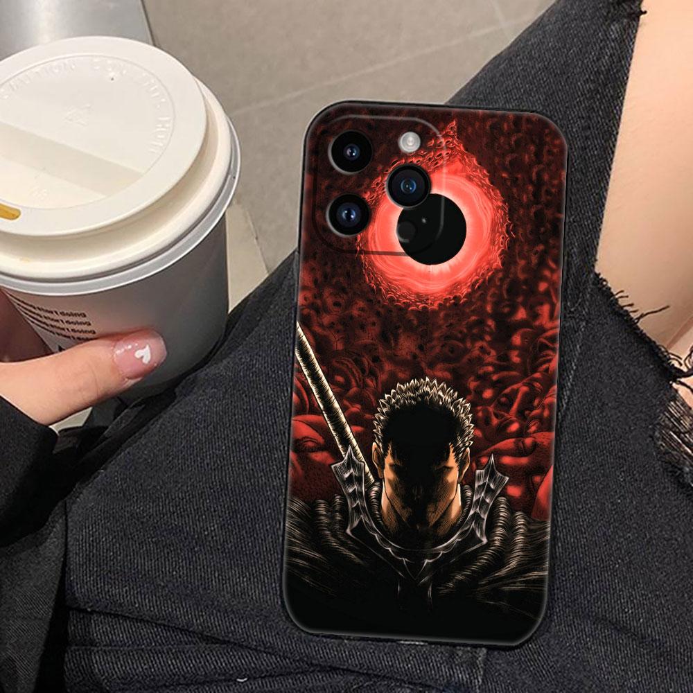 Comic B-Berserk Guts Cover Phone Case For Iphone Apple 17 AIR 16E 16 15 14 13 12 11 Pro XR Max 8 7 Plus TPU Case Funda Shell