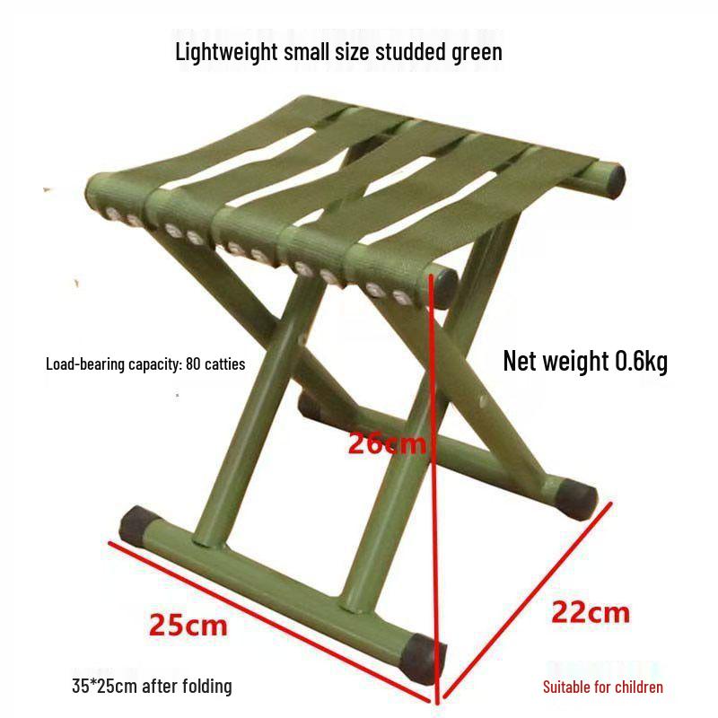 Compact Outdoor Folding Chair with Backrest - Portable for Fishing, Travel, and Street Stalls