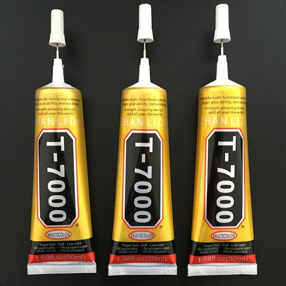 T7000 Mobile Phone Tablet Repair Adhesive Black Contact Strong Repair Glue 15ML 50ML 110ML Adhesives with Fine Needle Outlet
