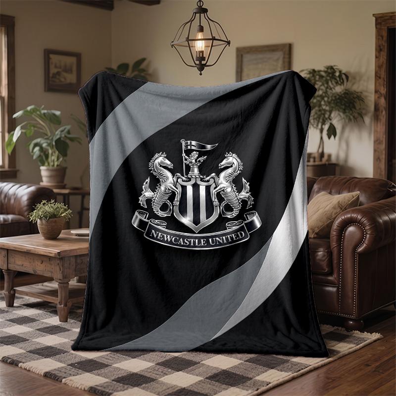 Newcastle United Football Print Flannel Blanket Soft Warm Sofa Bed Throw Blanket For Home Office Bedroom