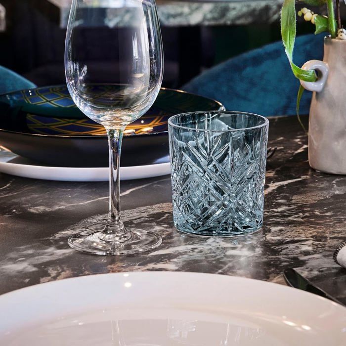 Verres - Arcoroc - Broadway Mazzarine - 6 pièces - Verre bleu - 30 cl - Lave-vaisselle compatible