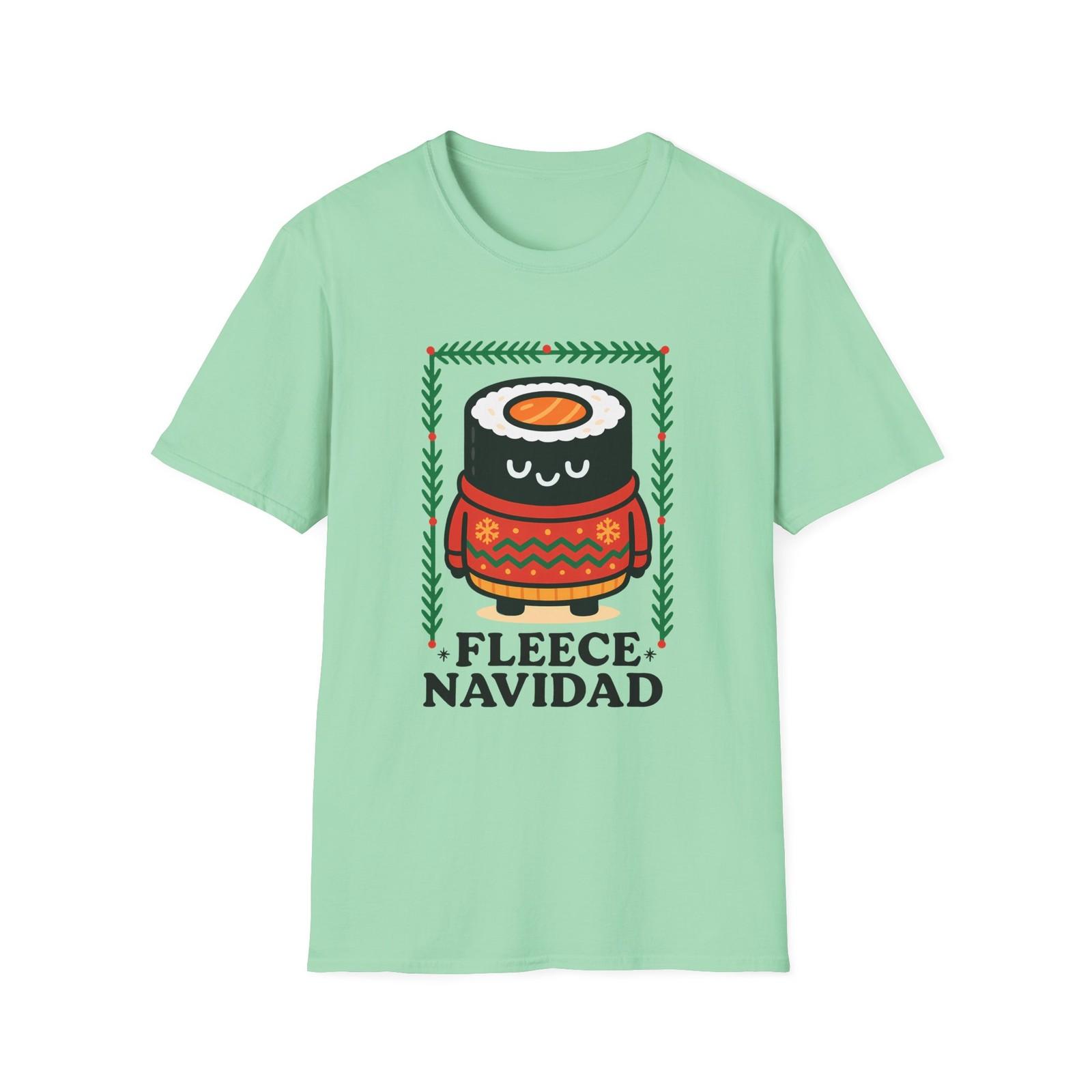 Unisex Softstyle T-Shirt Mens Womens Tees Top Funny Sushi Roll Christmas Sweater Holiday Graphic Tee L